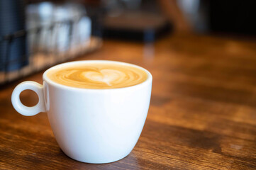 Cup of coffee with froth. Cappuccino