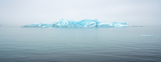 floating icebergs in valley of icebergs in in Iceland