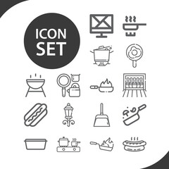 Simple set of alley related lineal icons.