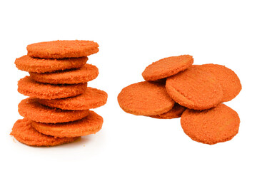 Fish burger isolated on white background.