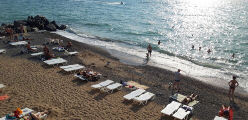 people on the beach