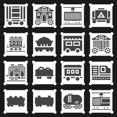 Fototapeta premium 16 pack of shooting brake filled web icons set