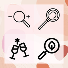 Simple set of beads related lineal icons