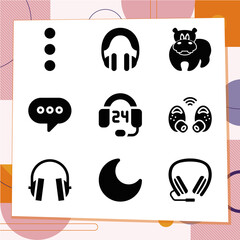 Simple set of 9 icons related to tory © Nana