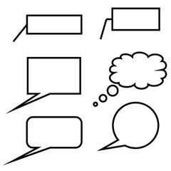 set of speech bubbles