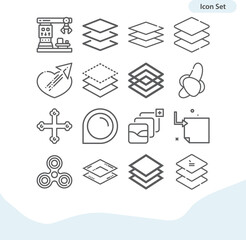 Simple set of bi related lineal icons.
