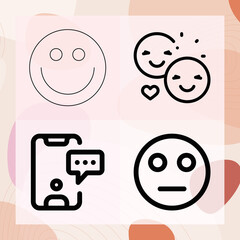 Simple set of scared related lineal icons