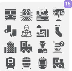 Simple set of brace related filled icons.