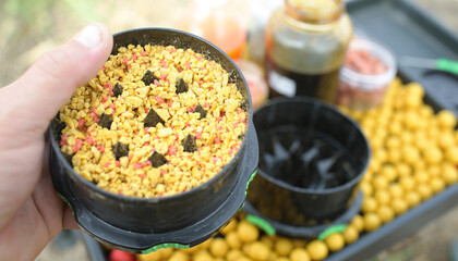 carp food with hook and mounting for big fish