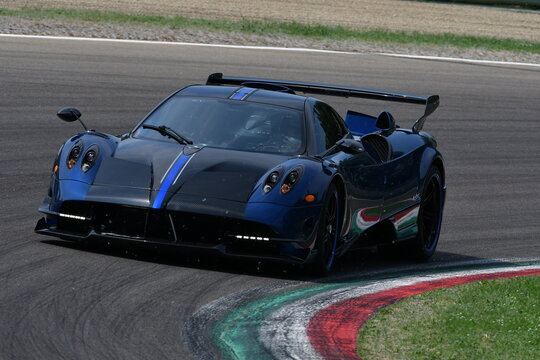 6 May 2018: Unknown run with Pagani Huayra during Minardi Historic Day 2018 in Imola Circuit in Italy.