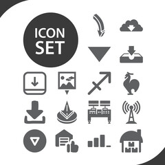 Simple set of forecast related filled icons.
