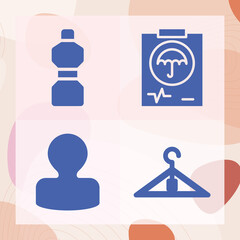 Simple set of surface related filled icons