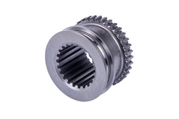 Car crown downshift gear on white background