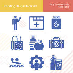 Simple set of fill related filled icons.