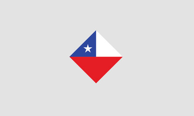 Chile flag diamond vector illustration