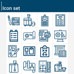 Simple set of preparing related lineal icons.