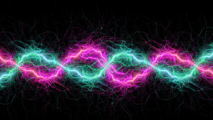 Teal and purple lightning background