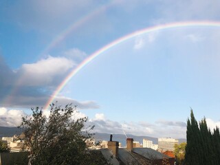 the beautiful rainbow in Tasmania, Australia