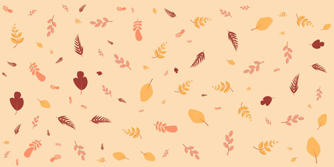 Hello autumn falling leaves. Autumnal foliage fall and poplar leaves. Autumn design. Templates for placards, banners, flyers, presentations, reports.