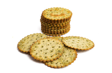salty cracker isolated