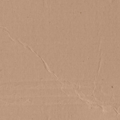 Close up of a light brown vintage rough sheet of carton. Cardboard paper texture with a blank background. Empty papercraft surface. Recycled environmentally friendly material.