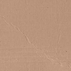 Close up of a light brown vintage rough sheet of carton. Cardboard paper texture with a blank background. Empty papercraft surface. Recycled environmentally friendly material.