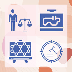 Simple set of empirical related filled icons