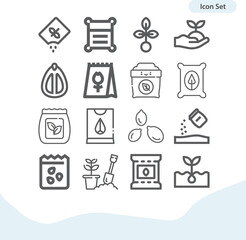 Simple set of ed player related lineal icons.