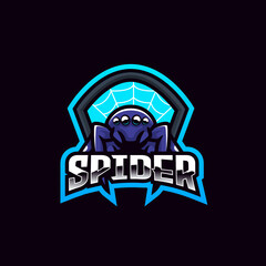 Spider e-sport logo mascot emblem