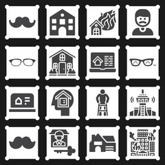 16 pack of imaginary  filled web icons set