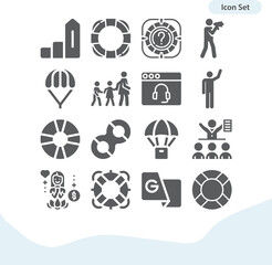 Simple set of understand related filled icons.