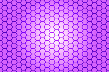 Pink purple honeycomb hexagon background pattern. Vector isolated texture. Comb seamless texture design. Vector hexagonal cell texture