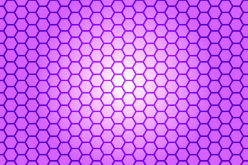 Pink purple honeycomb hexagon background pattern. Vector isolated texture. Comb seamless texture design. Vector hexagonal cell texture