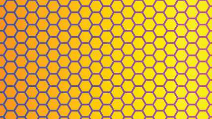 purple yellow hexagons