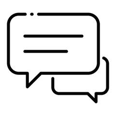 Pixel perfect bubble message text chat line icon. vector illustration