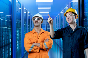 Asian engineer smart city IOT internet of thing digital technology futuristic, online process industry automation management smart digital technology