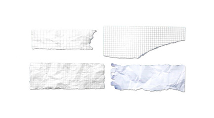White ripped note, notebook paper stuck with sticky tape on black background.