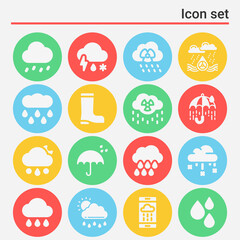 Fototapeta premium 16 pack of chronological sequence filled web icons set