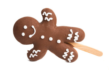 ginger man in chocolate isolated