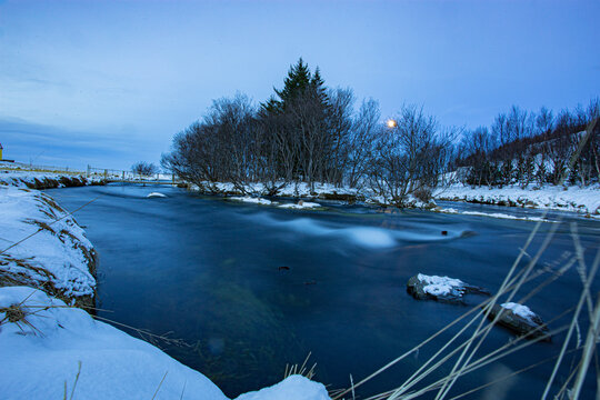 river in winter