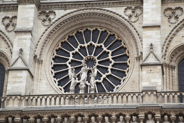 View of the most famous cathedral, France, Notre Dame de Paris.