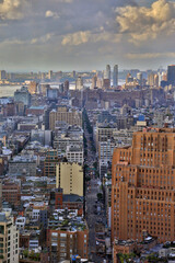 New York City. Wonderful panoramic aerial view of Manhattan Midtown Skyscrapers 