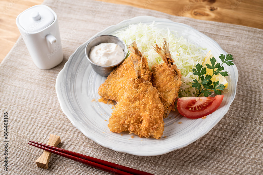 Poster aji-fri, japanese deep fried horse mackerel