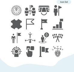 Simple set of keeper related filled icons.