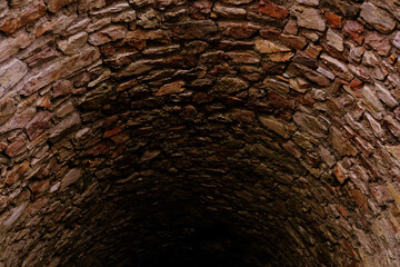 deep stone well, old dungeon, concept of ancient castle communications, underground prison, history of human settlements