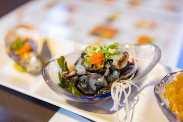 Close up shot of delicious appetizer