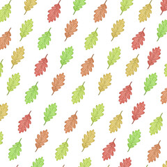 Autumn pattern Illustration -  the leaves of autumn tree