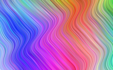 Light Multicolor, Rainbow vector background with bent ribbons.
