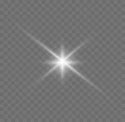 White glowing star.