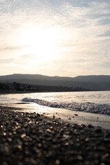 Waves seaside, clear water